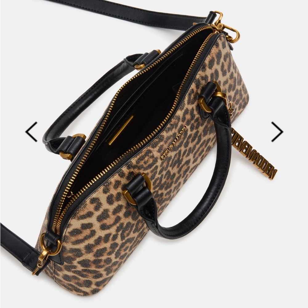 Steve Madden Smyth leopard Animal Print Satchel bag - Picture 6 of 16